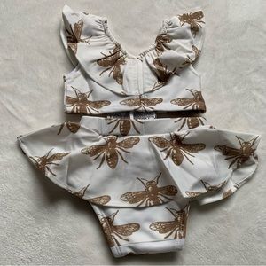 Kate Quinn NWT Ruffle Fennel Bee Swimsuit Size 0/3 Months